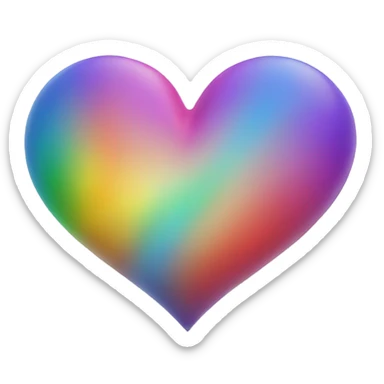 rainbow heart sticker