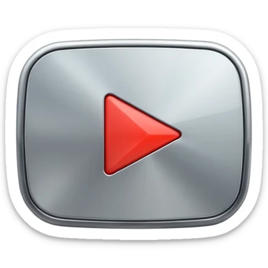 silver youtube play button sticker