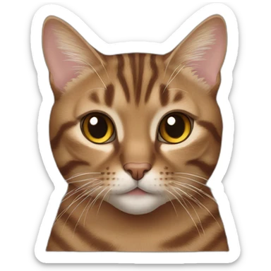 Brown europen tabby cat sticker