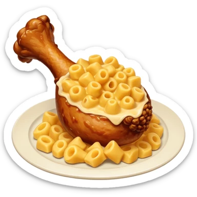 chicken drumstick with mac and cheese sticker