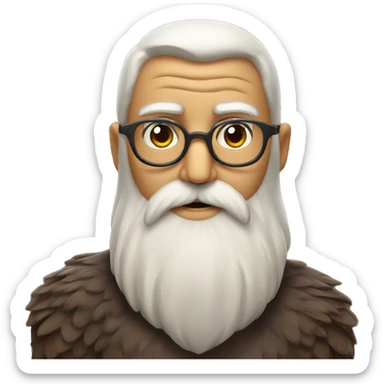 Wise old beard owl sticker