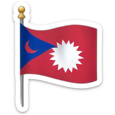 Nepal flag sticker
