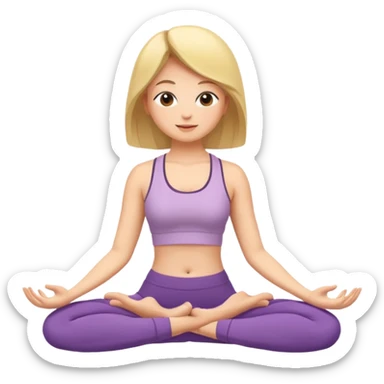 woman doing yoga sticker