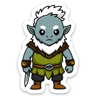 firbolg with grey skin sticker