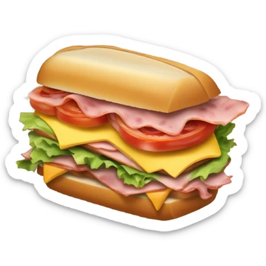 Sandwich sub on fire sticker