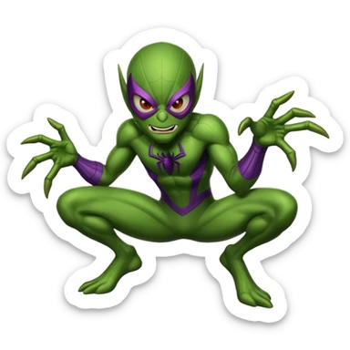 green goblin spider man sticker