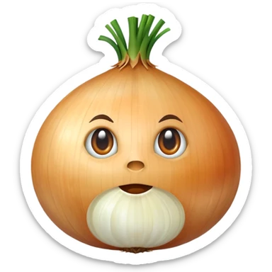 an onion without face and leaves sticker