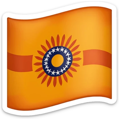 Native American Cherokee flag orange sticker