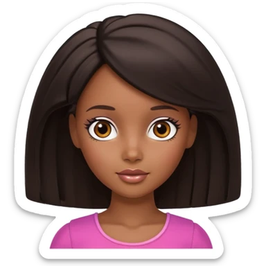 Black Barbie doll head türk🇹🇷 sticker