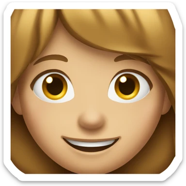 smiling girl with brown hair and gold tooth sticker