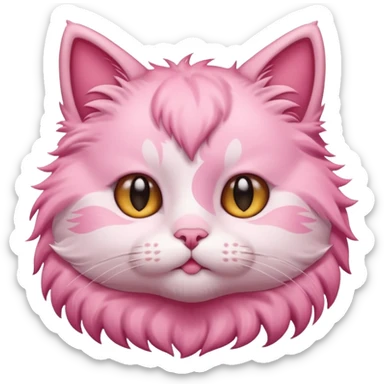 cute pink cat in cutecore sticker