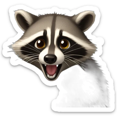raccoon-anguish sticker