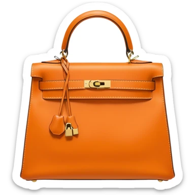 hermes kelly light orange color bag sticker