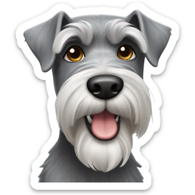 gray Schnauzer sticker