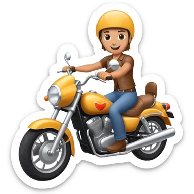 happy motorcycle ride sticker