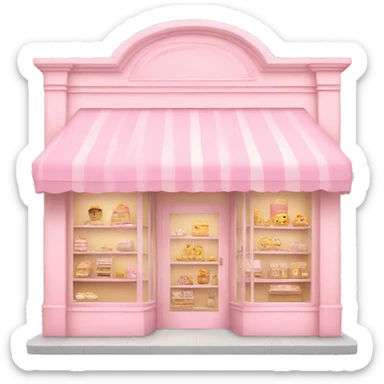 Pastel pink store sticker