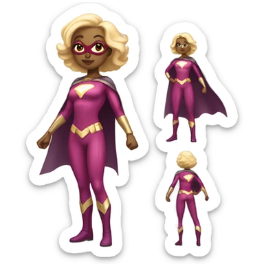 female superhero with light skin sticker