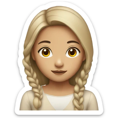 Asian girl with tan skin sticker