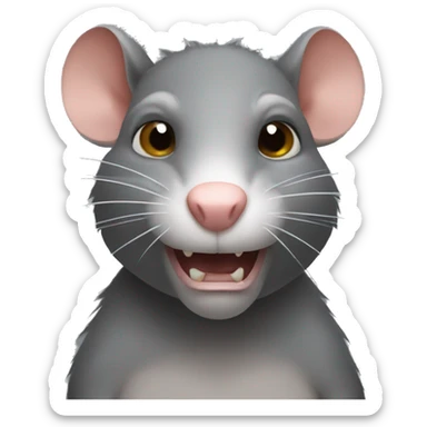 angry rat sticker