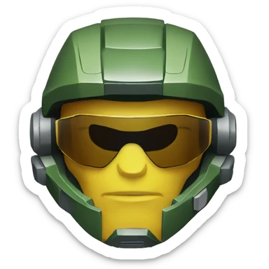 Master chief wearing sunglasses sticker