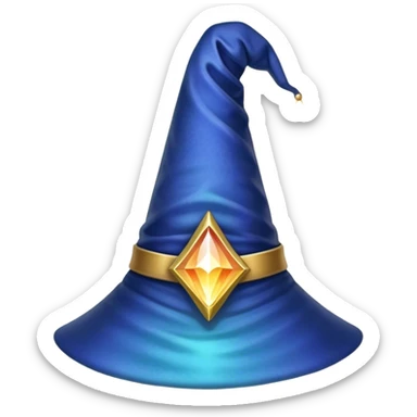 wizard hat with aura glowing sticker
