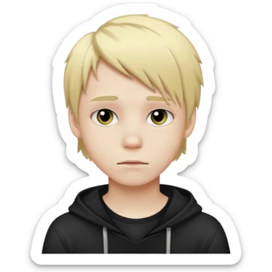boy teen emo with blonde hair sticker