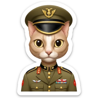 Sphinx cat ww2 solider sticker