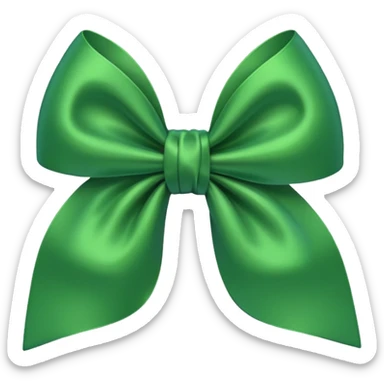 Green bow emoji imessage sticker