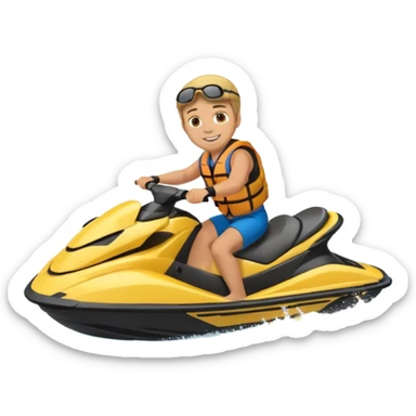 riding a jet skis sticker