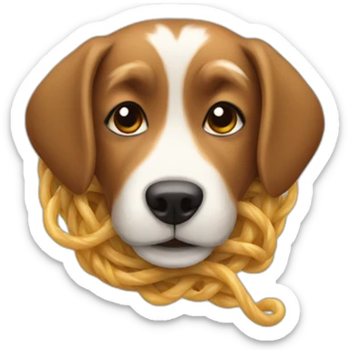 dog with noodlee sticker