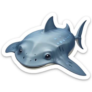 Smiling stingray sticker