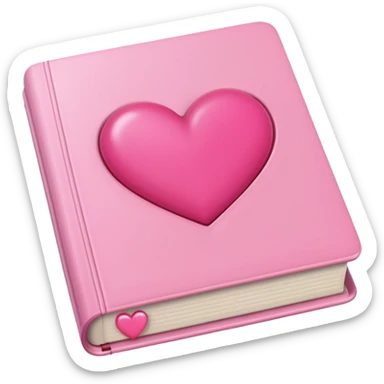 pink book with pink heart sticker