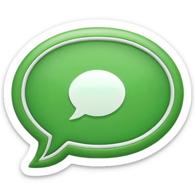 green speech bubble emoji containing white checkmark no face sticker