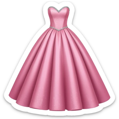 strapless pink sparkly ballgown sticker