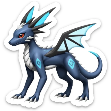 Salandit-Dialga-Umbreon-Silvally-fusion (full body) sticker