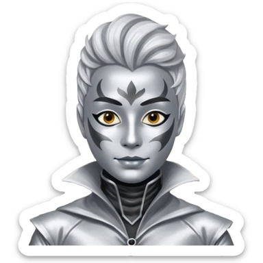 Living statue (silver paint),Street Performers,background street sticker