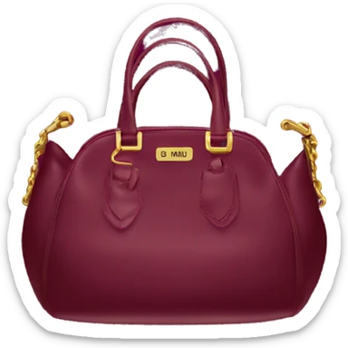 burgundy miu miu purse   sticker