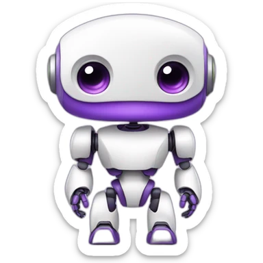 cute-baby-white-purple-robot sticker