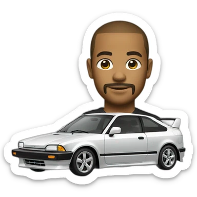 An lowered Honda civic sticker