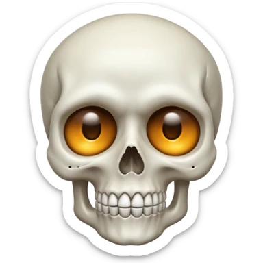 Skull face blinking one eye emoji sticker