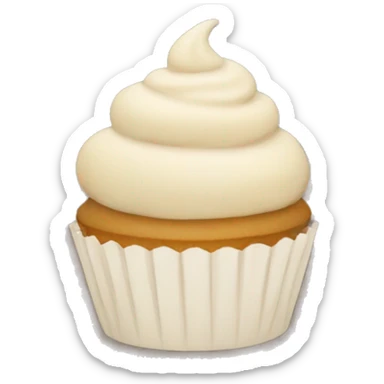 beige cupcake sticker