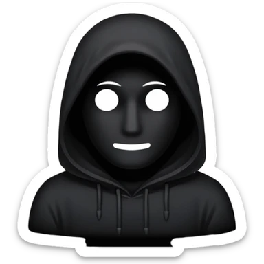 shadow with no face but only a sillhouette  sticker
