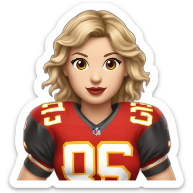taylor-swift-in-nfl-chiefs-jersey sticker