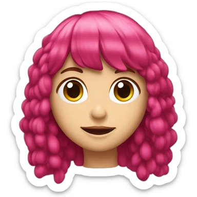 Cerise frange sticker