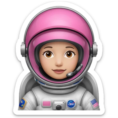 Astronaut with Pink Visors sticker