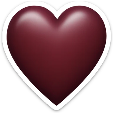 Maroon heart sticker