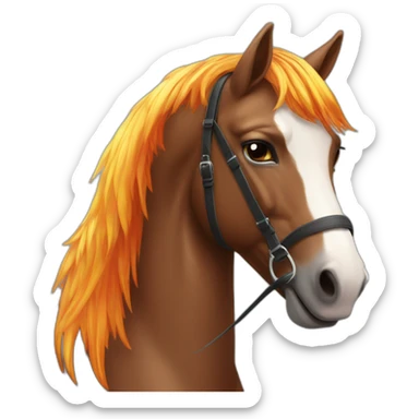 flamant sur poney sticker