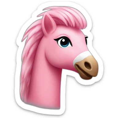 flamant-rose poney sticker