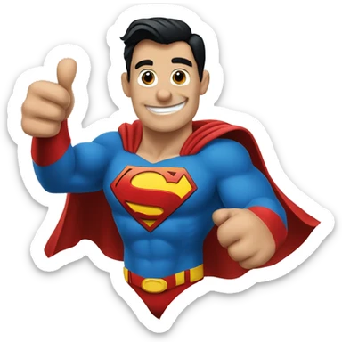 superman thumbs up sticker