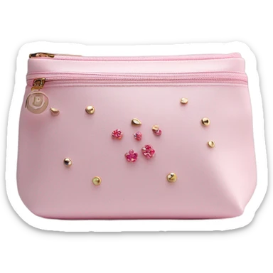 pink aesthetic cosmetic bag sticker
